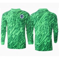 Camisa de Futebol Holanda Goleiro Equipamento Principal Europeu 2024 Manga Comprida